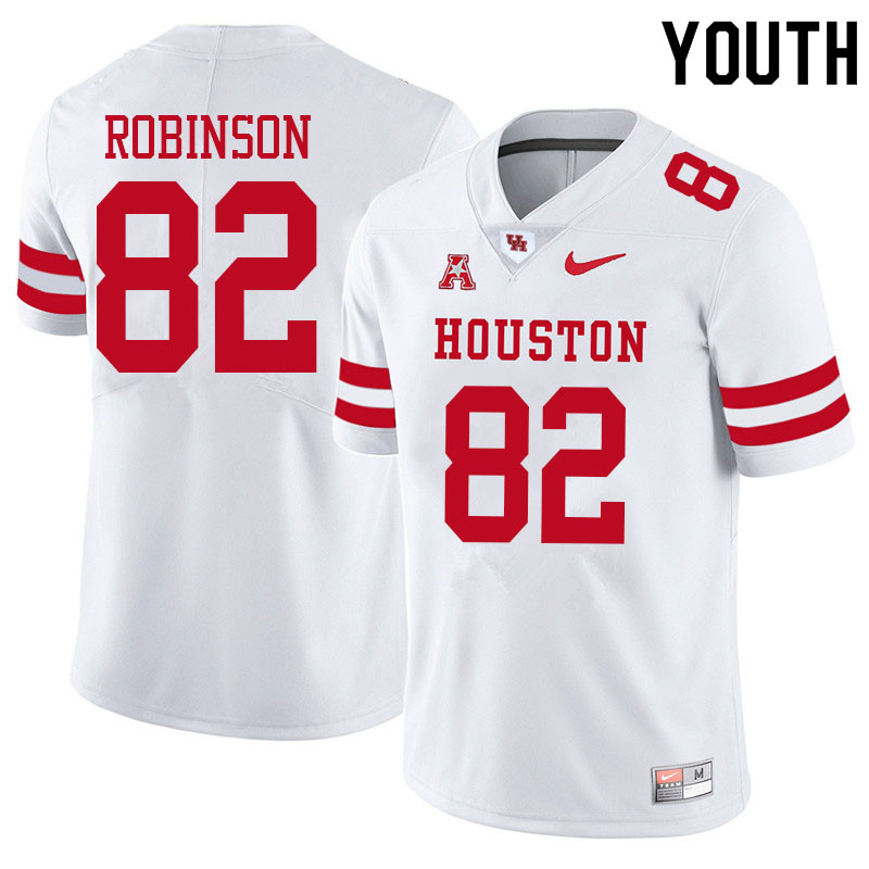 Youth #82 Dylan Robinson Houston Cougars College Football Jerseys Sale-White - Click Image to Close